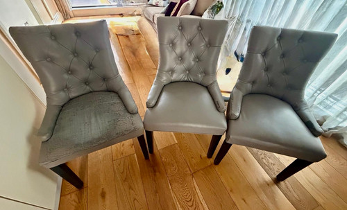 Set grey upholstered high - of,