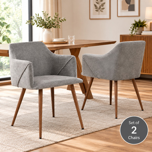 Set dining chairs - set, grey
