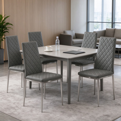 6pc faux leather dining - 2/4/6pc,