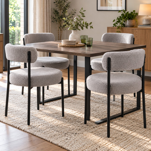 Dining chairs set - dining, grey