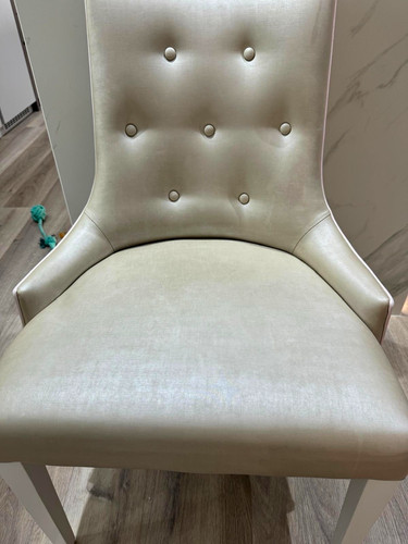 Beige upholstered button - beige,