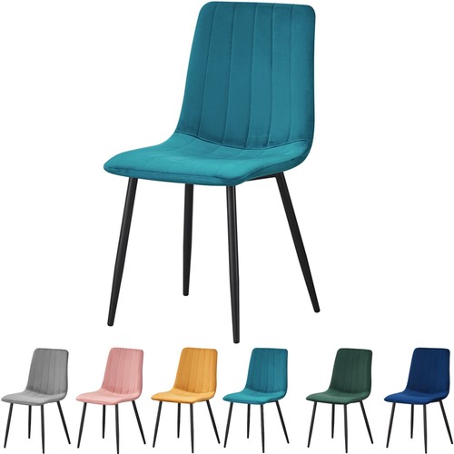 Pcs dining chairs velvet - 1/2,