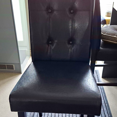 Black faux leather - 2x,