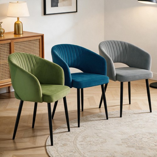 Velvet dining chairs set - velvet,