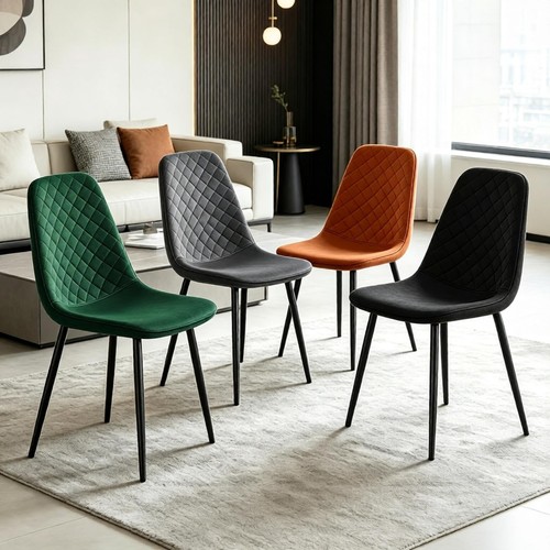 Set 6 velvet dining - 2/4/6,