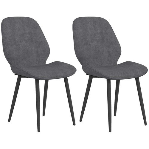 Homcom dining chairs set 2 - set,