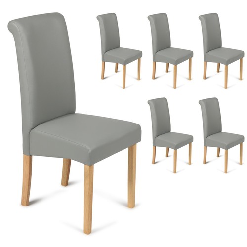 Grey dining chairs faux - grey,