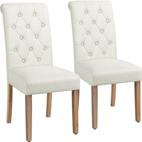Dining chairs 2pcs fabric - chairs,