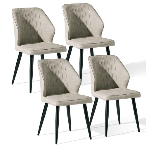 Dining chairs faux leather - 4x,