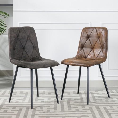 Dining chairs set faux - 4x,