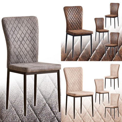 6pcs suede dining chairs - suede,