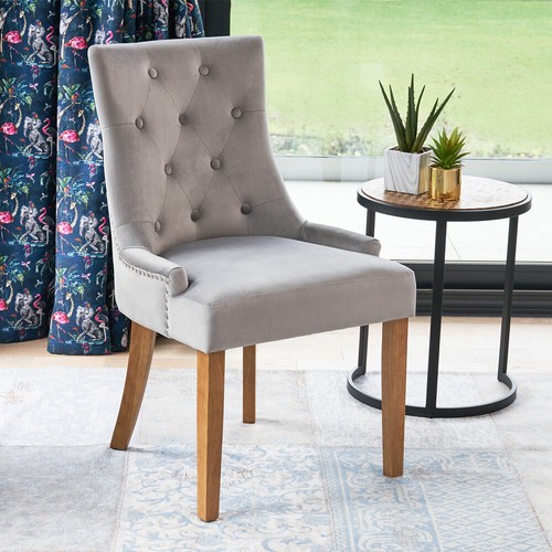 Dining chair luxury light grey - luxury,