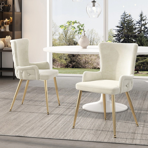 Beige velvet chairs sale - velvet,