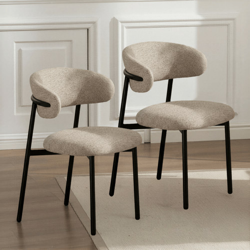 Chenille beige set dining - beige, 2