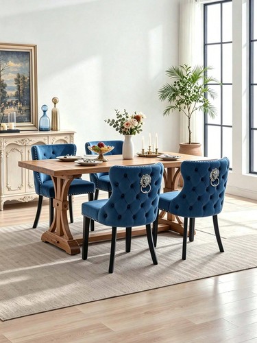 Set velvet dining chairs - of,