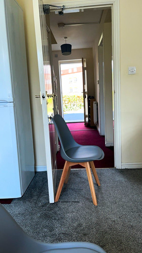 Grey indoor dining chair - indoor,