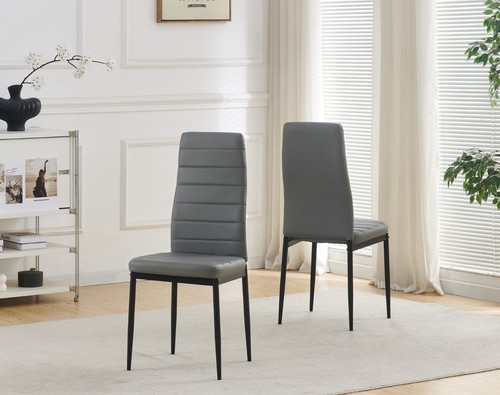 Dining chairs set grey - chairs, 2