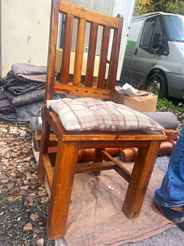 Wooden slat back dining - back,