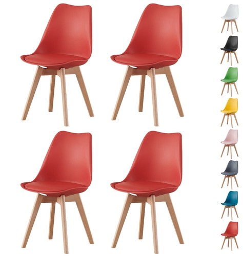 4pcs dining padded chairs - padded,