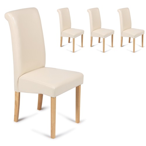 Cream dining chairs faux - cream,