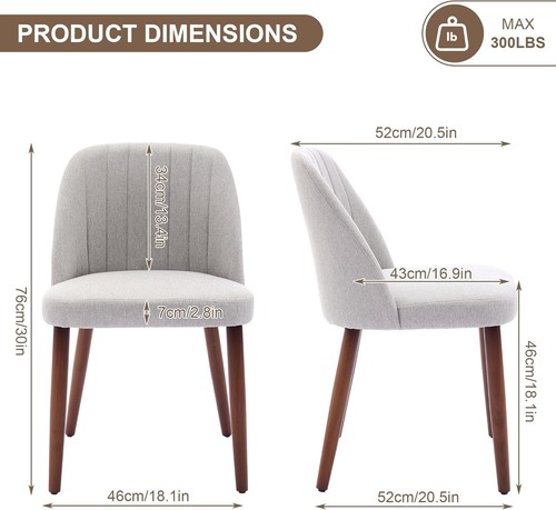 Dining chairs upholstered - 4x,