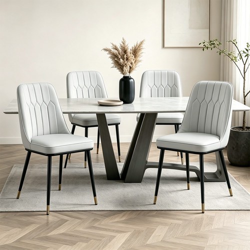 2pcs dining chairs faux - 2pcs,