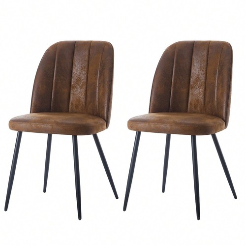 Set brown velvet dining - 2,