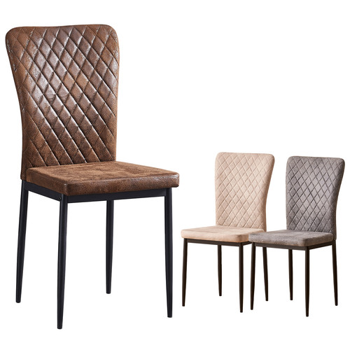 Faux suede dining chairs - suede,