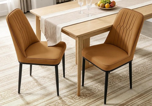Set faux leather dining - set, of