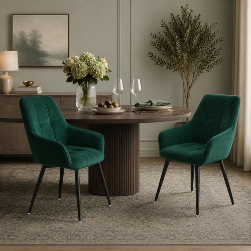 Set velvet upholstered - set, 2,